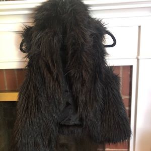 INC faux fur vest